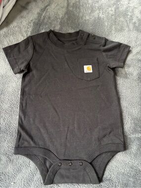 Carhartt Black Short Sleeve Baby One-Piece Bodysuit